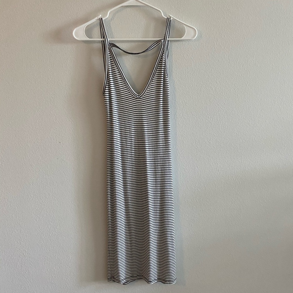 Stripped Midi Dress